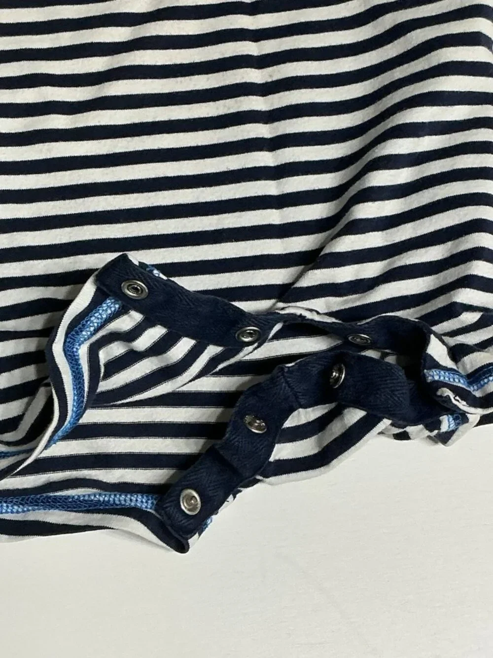 Hanna Andersson Short Sleeve One Piece 60cm Striped Black White Blue